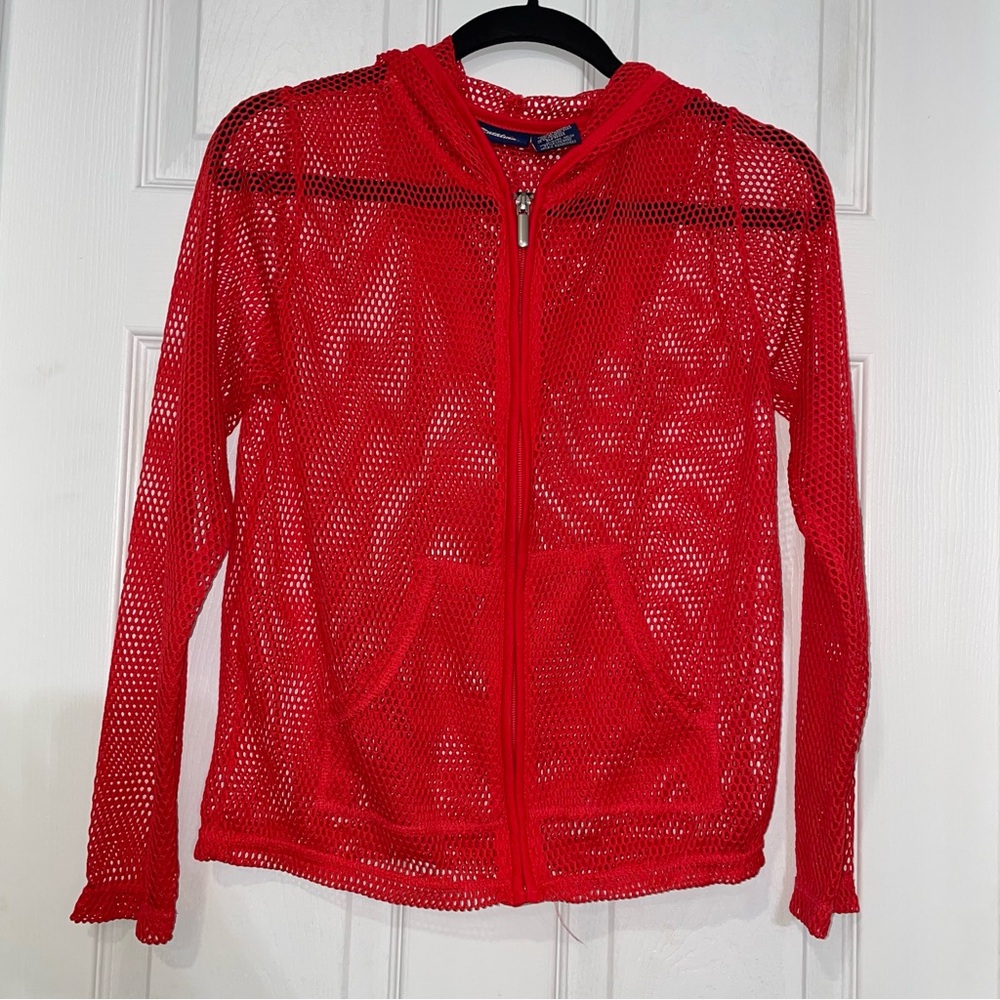 🔥 3 for $15 🔥 Catalina red mesh-net full zip hoodie small